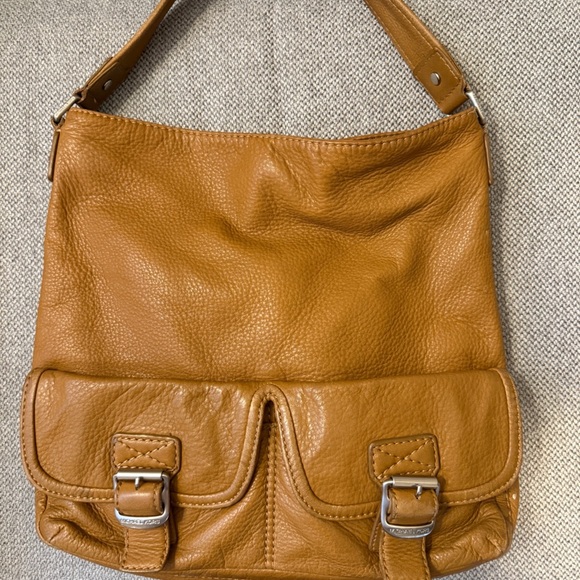 Michael Kors Handbags - Michael Kors Tan Leather Shoulder Bag